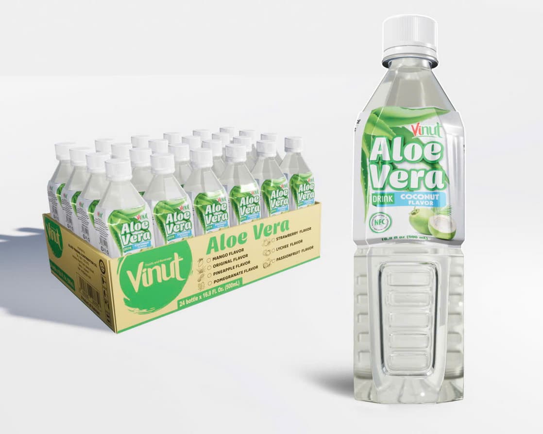 VINUT Bebida de Aloe Vera con Sabor a Coco 500ml