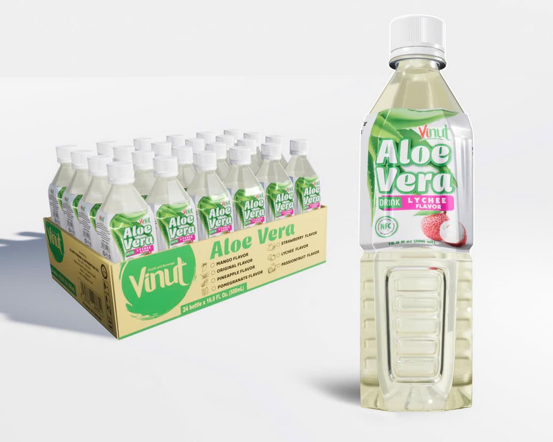 VINUT Bebida de Aloe Vera con sabor a Lichi 500ml