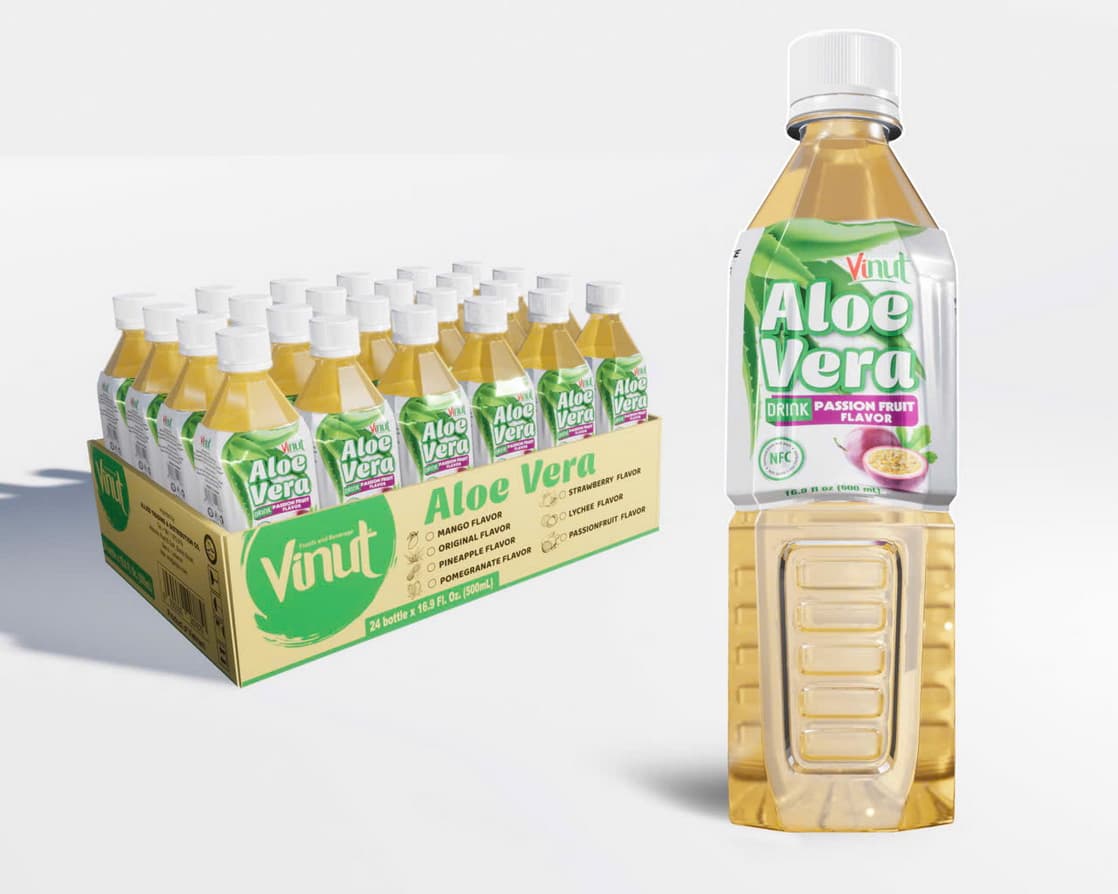 VINUT Bebida de Aloe Vera con sabor a Maracuyá 500ml