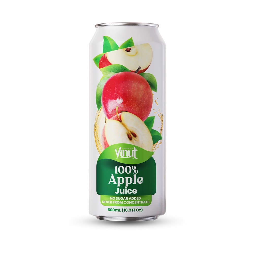 VINUT Jugo de Manzana 100% Sin Azúcar Añadida, No de Concentrado, 16.9 fl oz (500 mL)