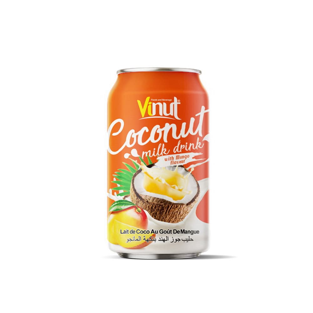 VINUT Bebida de Leche de Coco Sabor Mango, Lata de 330 mL