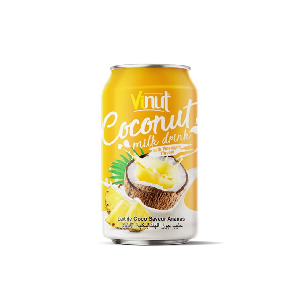 VINUT Bebida de Leche de Coco Sabor Piña, Lata de 330 mL