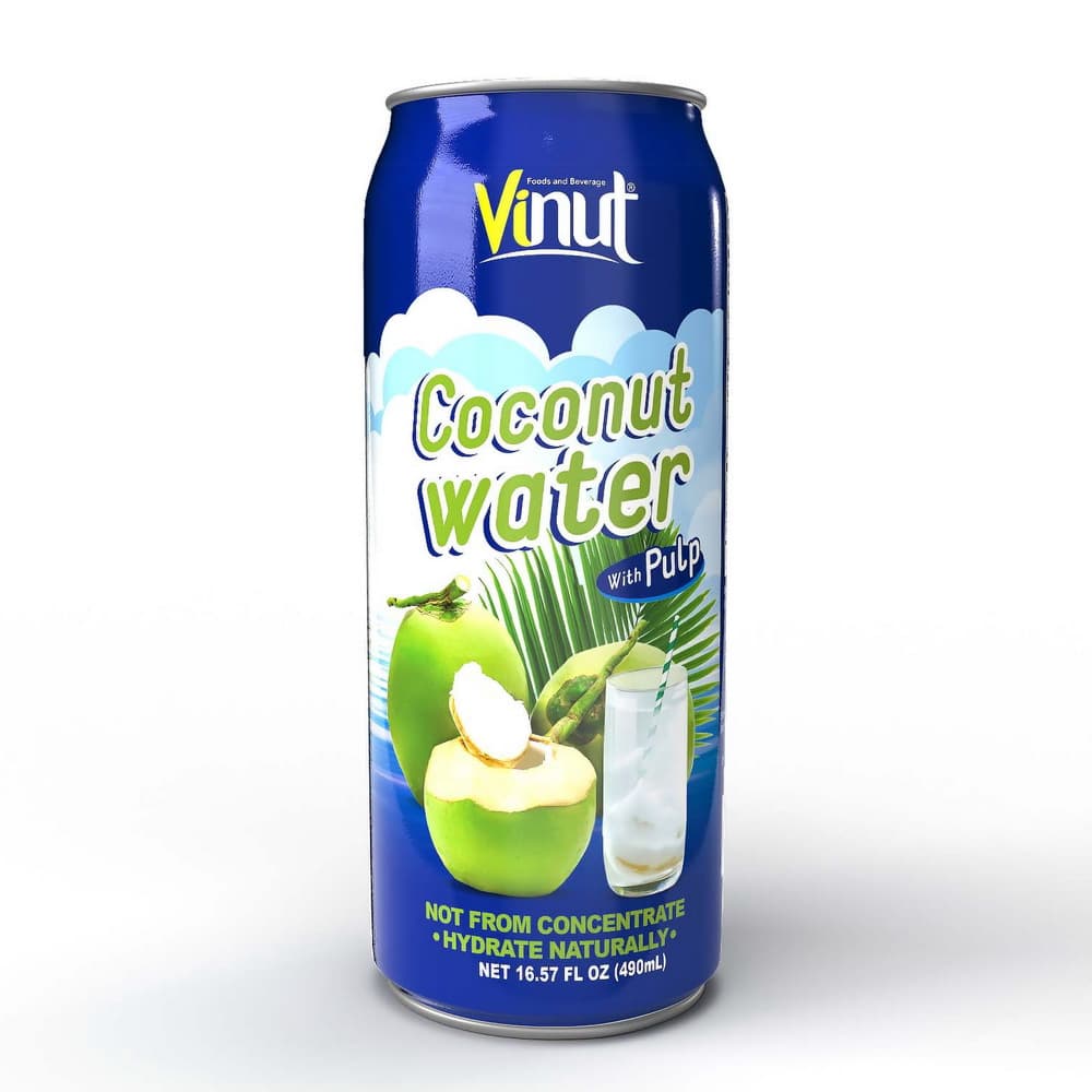VINUT Agua de Coco con Pulpa, Lata, 16.57 fl oz 490 mL