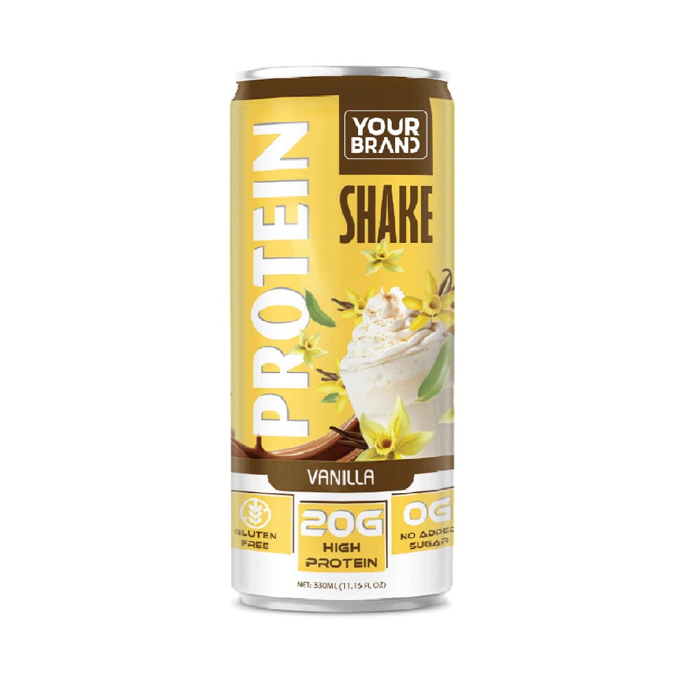 VINUT Batido de Proteína de Vainilla, Sin Gluten, 20 g de Proteína, 0 g Sin Azúcar Añadida, Lata Slim, 11.16 fl oz (330 mL)